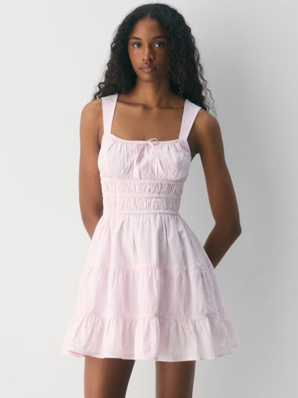 NWOT Sunday Best Poplin Dress, Whisper Pink, Size XS